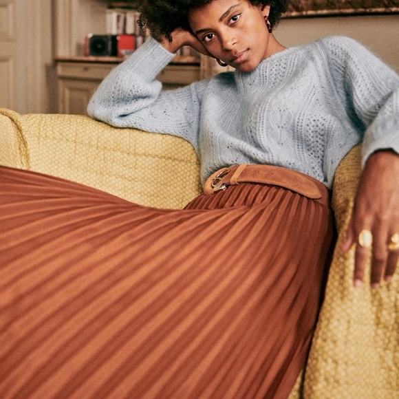 Sezane Midi-length pleaded skirt NWT - Picture 5 of 6